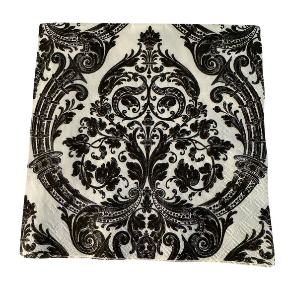 Halloween Napkins Gothic Themed Black & White Lot Of 12 For Collage Mixed Media - Picture 10 of 10